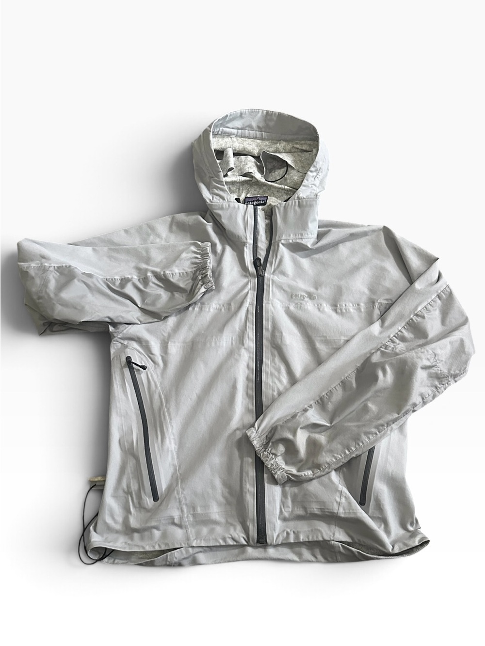 Patagonia Waterproof Hooded Shell Jacket Gray Womens Small
